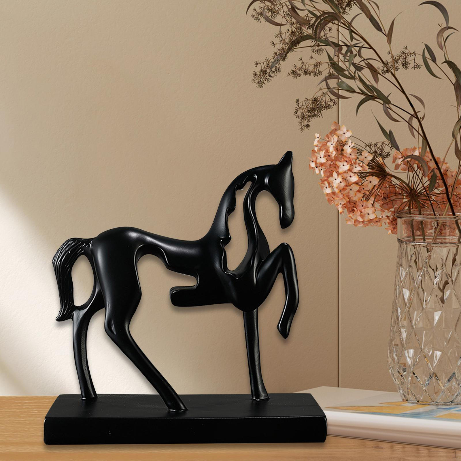 

Элегантная скульптура лошади для домашнего декора black