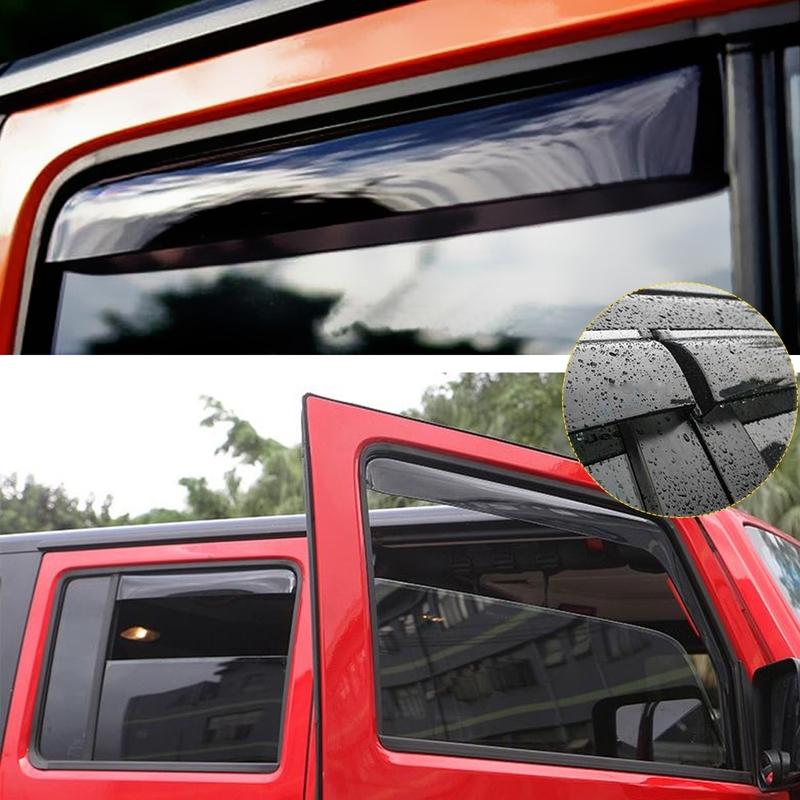Car Side Window Wind Deflectors Vent Visors Sun Wind Rain Shield for Jeep Wrangler JL Unlimited 18-20 JK 07-18