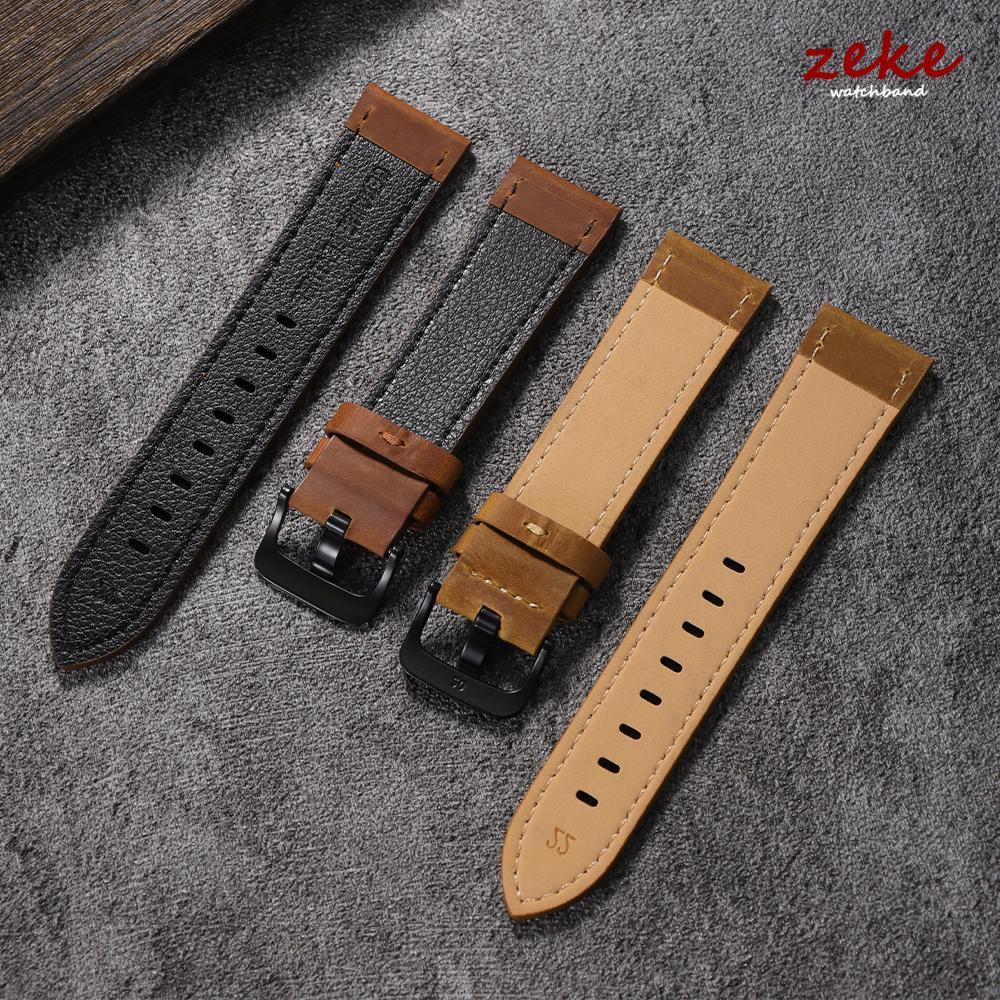 Kalbsleder Echtes Leder Uhrenarmbänder 18mm 20mm 22mm 24mm Smartwatch Armband Dunkelbraun Schwarz Blau Uhrenarmband Uhrenzubehör