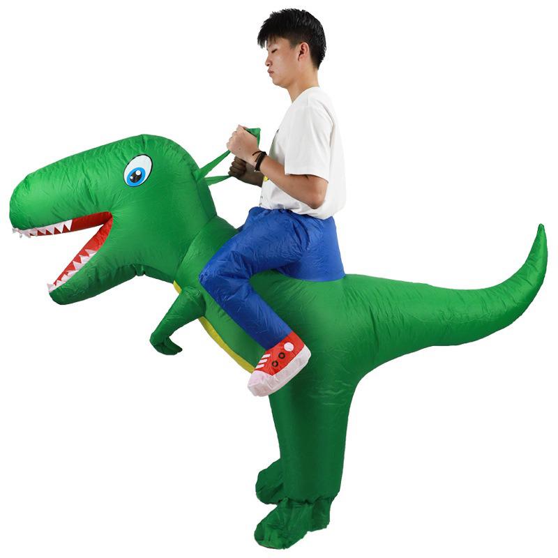 Cartoon Dinosaur Funny Props Costumes Tyrannosaurus Rex Mount Inflatable Suit Amusement Park Cosplay Performance Costume