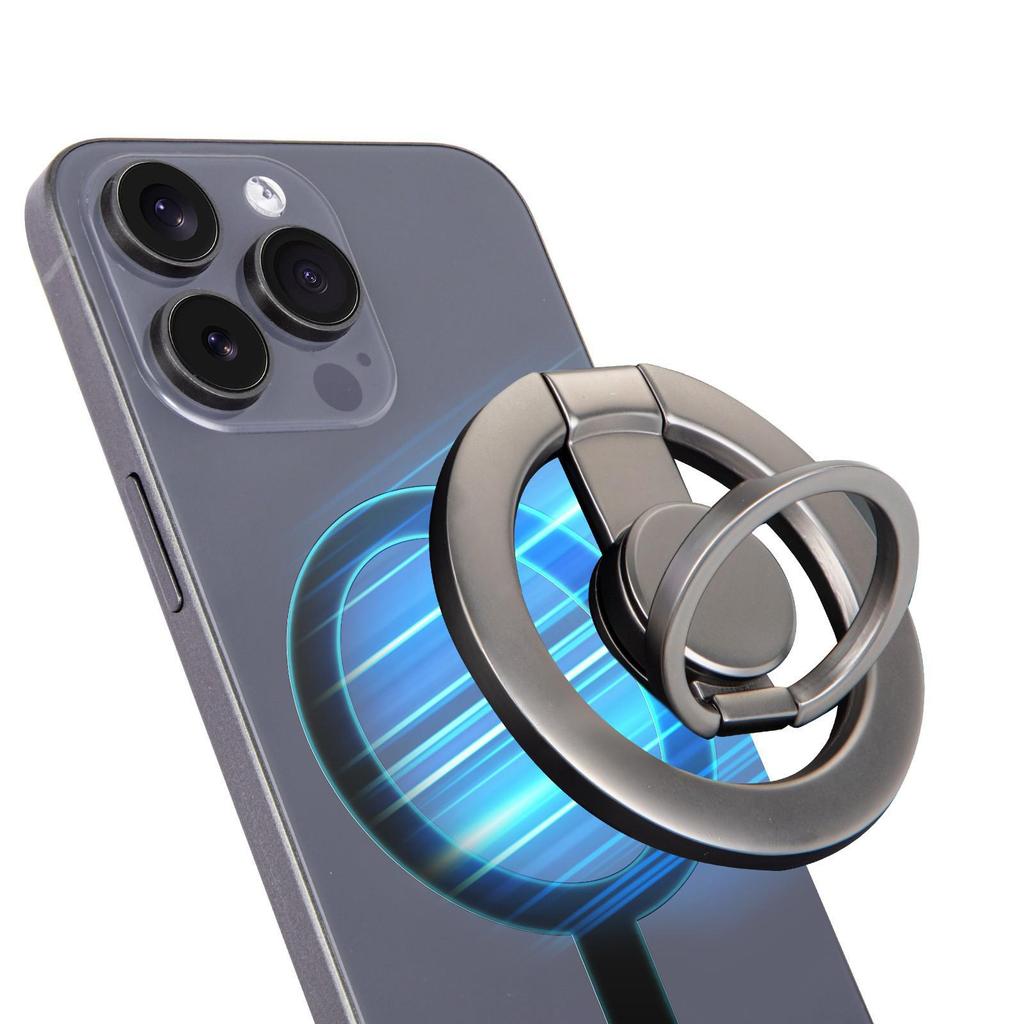 360° Rotating Magnetic Phone Holder – Multifunctional Metal Desktop Stand