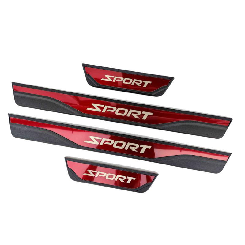 Для EBRO S800 PHEV 2025 2026 Накладка на порог двери автомобиля Накладка на педаль Защитная накладка на порог Накладка на стойку двери Защитная накладка на порог Нержавеющая сталь Пластиковая наклейка Стайлинг красный