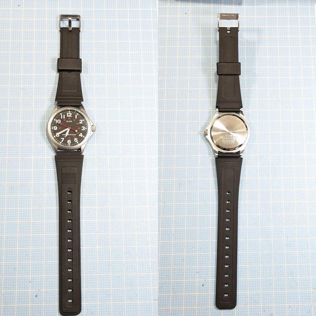 [USED] SEIKO ALBA Men's Battery Strap Replacement Working Q-62