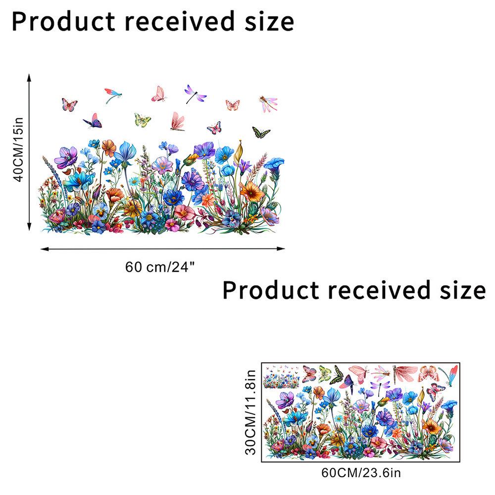 Colorful Floral & Butterfly Wall Stickers for Living Room, Bedroom, or Window