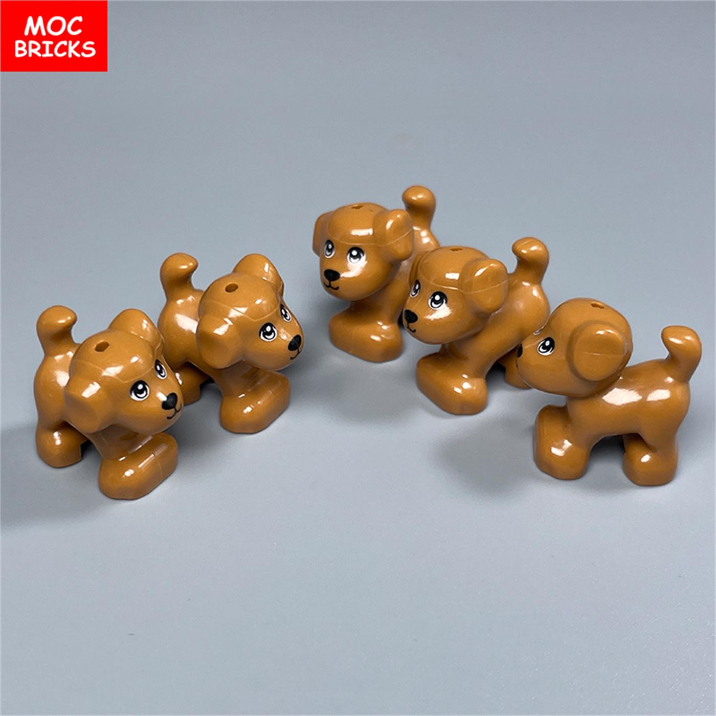 

Нетоксичні Moc цеглинки Серія Маленькі Собаки Французький Бульдог Хаскі Пудель Будка Зібрані Будівельні Блоки Дитячі Іграшки Пластикова Лялька