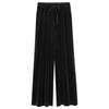 Women's High-Waist Velvet Wide-Leg Pants: Plus-Size, Loose, Thick Slim-Fit, Perfect for Autumn & Winter Casual Wear.