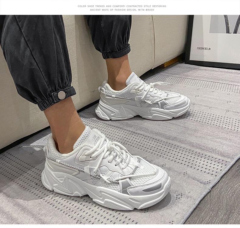 

Модные женские кроссовки на толстой подошве, повседневные кроссовки для бега, легкая спортивная обувь, корейская версия, женская обувь, Tenis De Mujer 35