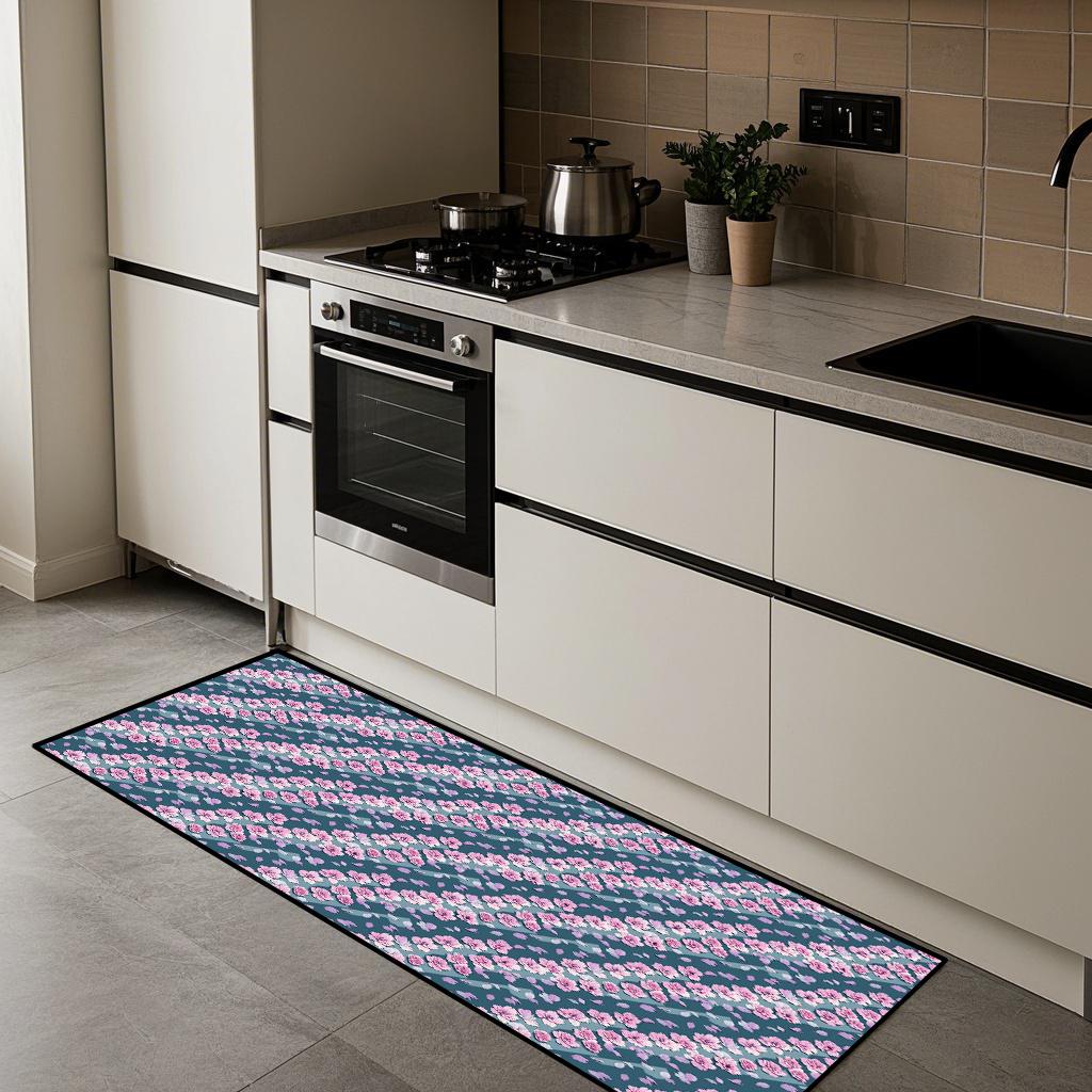 Multi-purpose polyester soft non-slip mat: kitchen, bathroom, bathroom non-slip, dirt-resistant, machine washable carpet 40cmx60cm