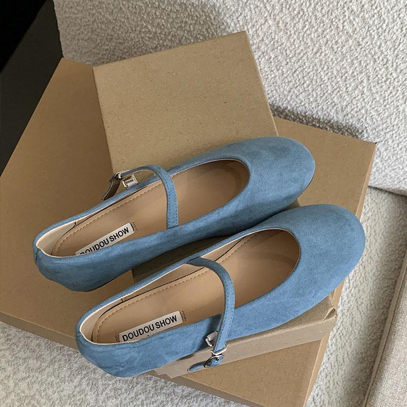 Fashion Footwear Buckle Strap Ladies Flats Mary Janes Shoes Female Shallow Fashion Round Toe Women Ballet Flats Dance Shoes New 2025
