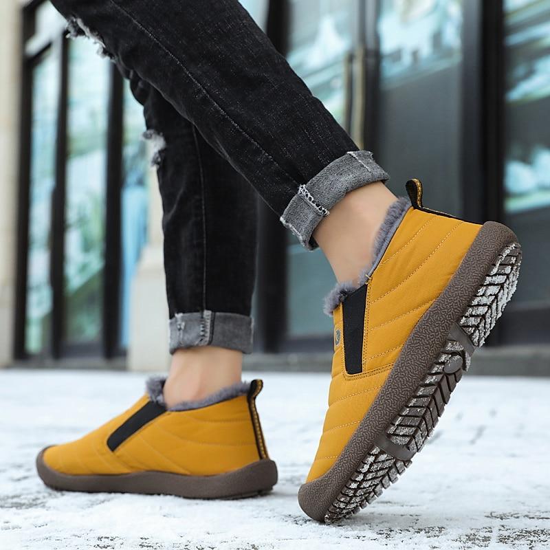 Herren Freizeitschuhe Sneaker Herbst Winter Bequeme Herrenschuhe Slipper Schuhe Slip-on Plus Samt Schneeschuhe Herren Große Größe 36 -48