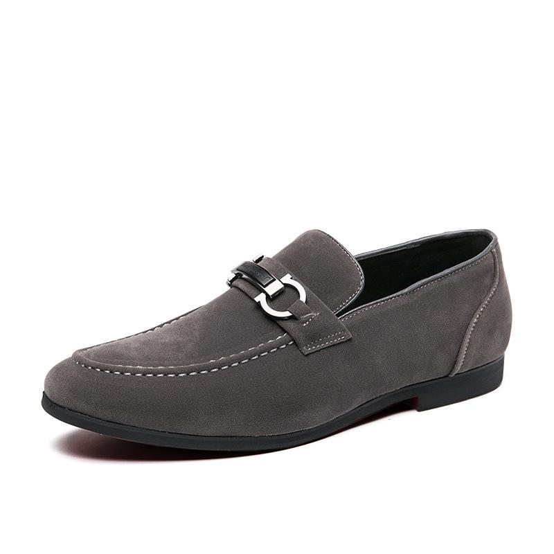 Spring men's matte leather small leather shoes foreign trade large size casual shoes single shoes lazy shoes outdoor trendy shoes men's shoes
