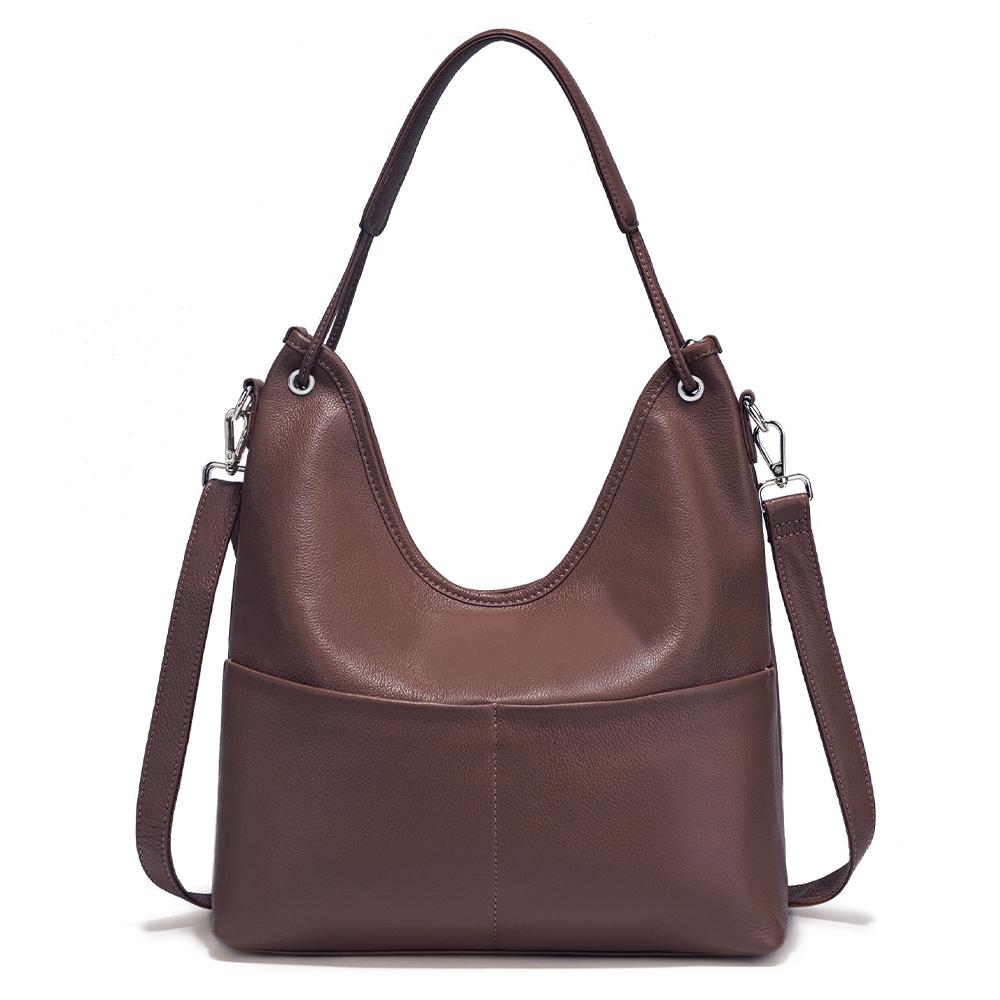 

Zency Genuine Leather Women s Hobo Bag кофейный