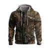 Men's Camouflage Hunting Hoodie - Leaf Pattern, Casual Loose Fit for Spring & Autumn