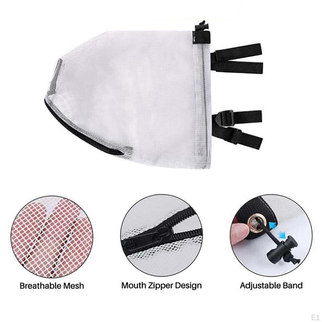 Dog Muzzle Protective Cover Anti Biting Comfortable Adjustable Nylon for Hiking Training Walking