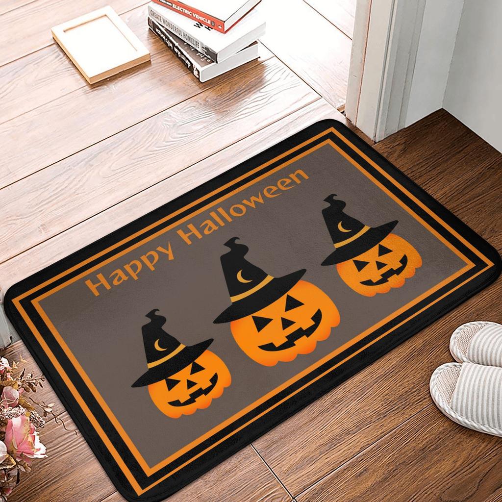 Halloween Doormat Anti-Slip Entrance Kitchen Bath Floor Door Mat  Bedroom Balcony Carpet Rug
