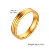 Charm Rings Trend Stainless Steel Sand Three-layer Ring for Women Jewelry Wedding Daily Party Gold Color Size 6 7 8