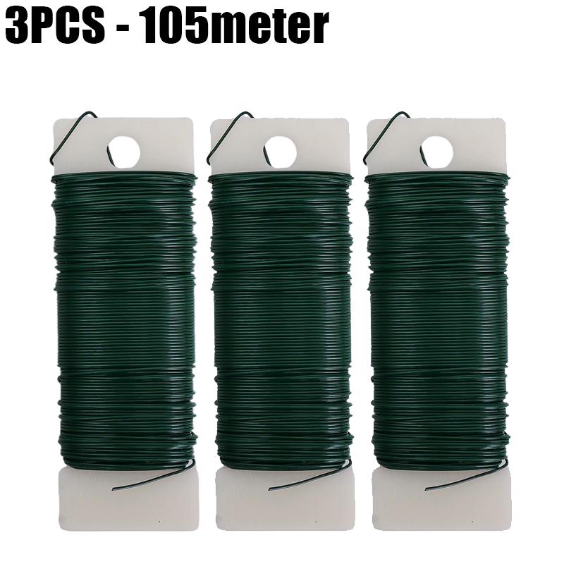 Flexible Green Floral Wire Garland Wreaths Making Tools Metal Wires DIY Crafts Floral Binding Straps Flowers Arrangements Decor
