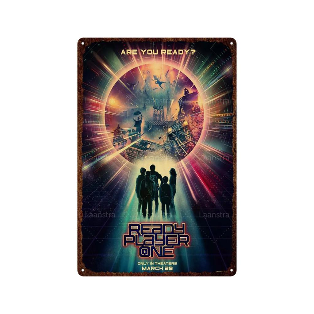Ready Player One Retro Movie Tin Sign Poster Bar Home Decoration Metal Sign Plaque Decoration Wall Art Decor For Decorating