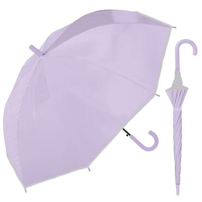 Long Perfect for Sun and UV 55cm Full Light Rain Suitable for Boys and Large and Perfect for Rain and Rainy Season Children's Umbrella, Rain, Purple,