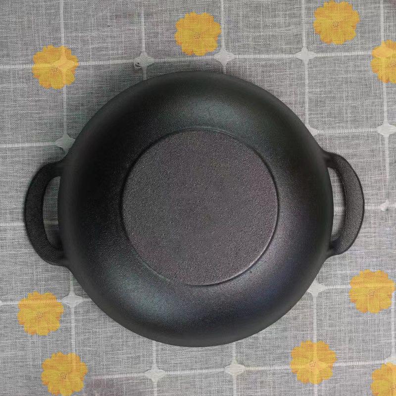 Cast Iron Multi-Function Stew & Frying Pot, Non-Stick, Double Ear Design