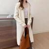 Korean Style Hooded Slimming Long Knit Cardigan for Women - Autumn/Winter Fashion.