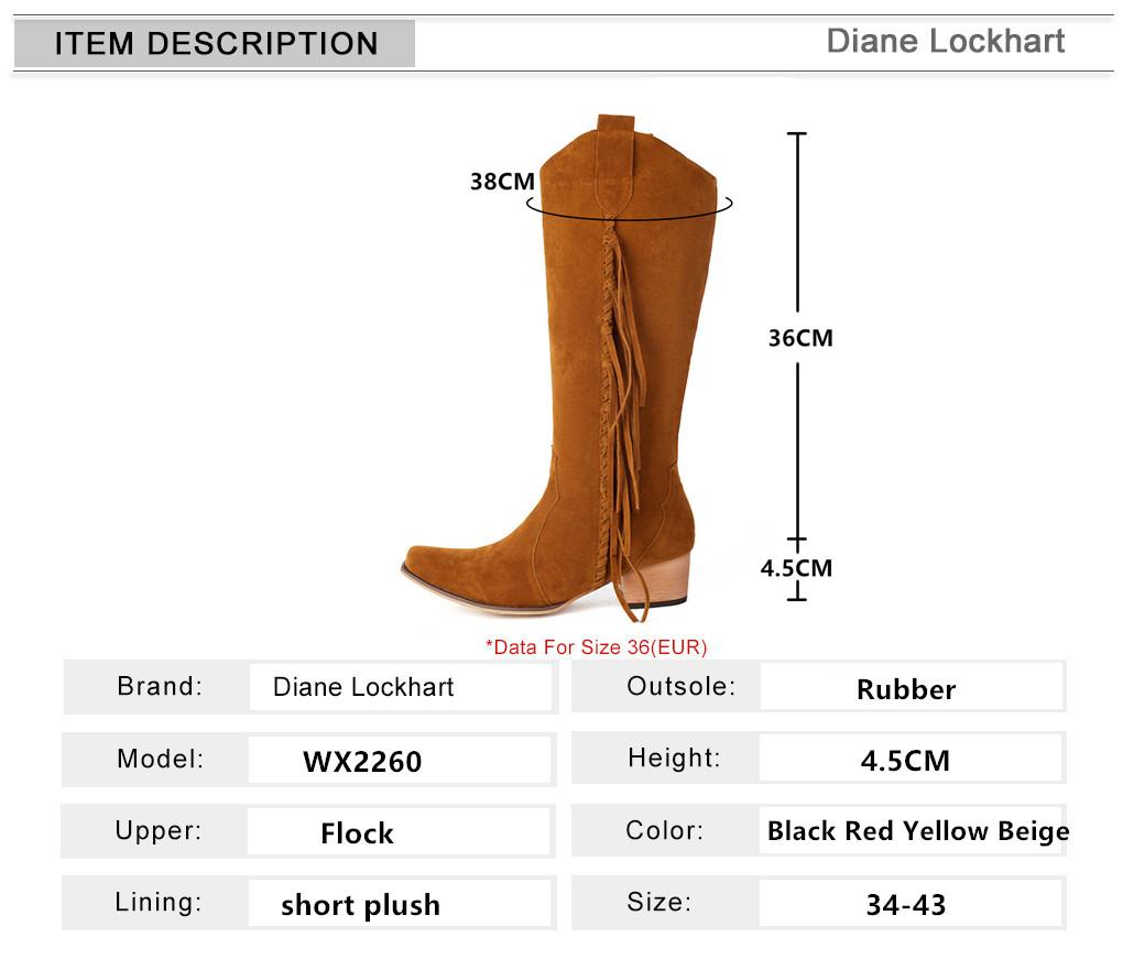 Fashion Women Winter New Simple Solid Color Thick-soled High Boots 2025 Fashion Tassel Cowboy Boots Design Casual Ladies Formal Boots