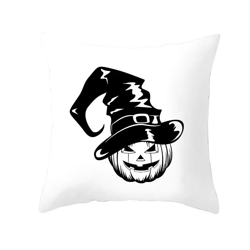 Home Decor Halloween Skull Pillowcase Sofa Cover Pillow Cover Car Cushion Cover Throw Pillow Case 18X18 Inches Funda De Almohada