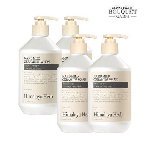 

[Bouquet Garni]Himalaya Herbal Nard Mild Ceramide Unscented 500ml Wash x2 + Lotion x2_631392