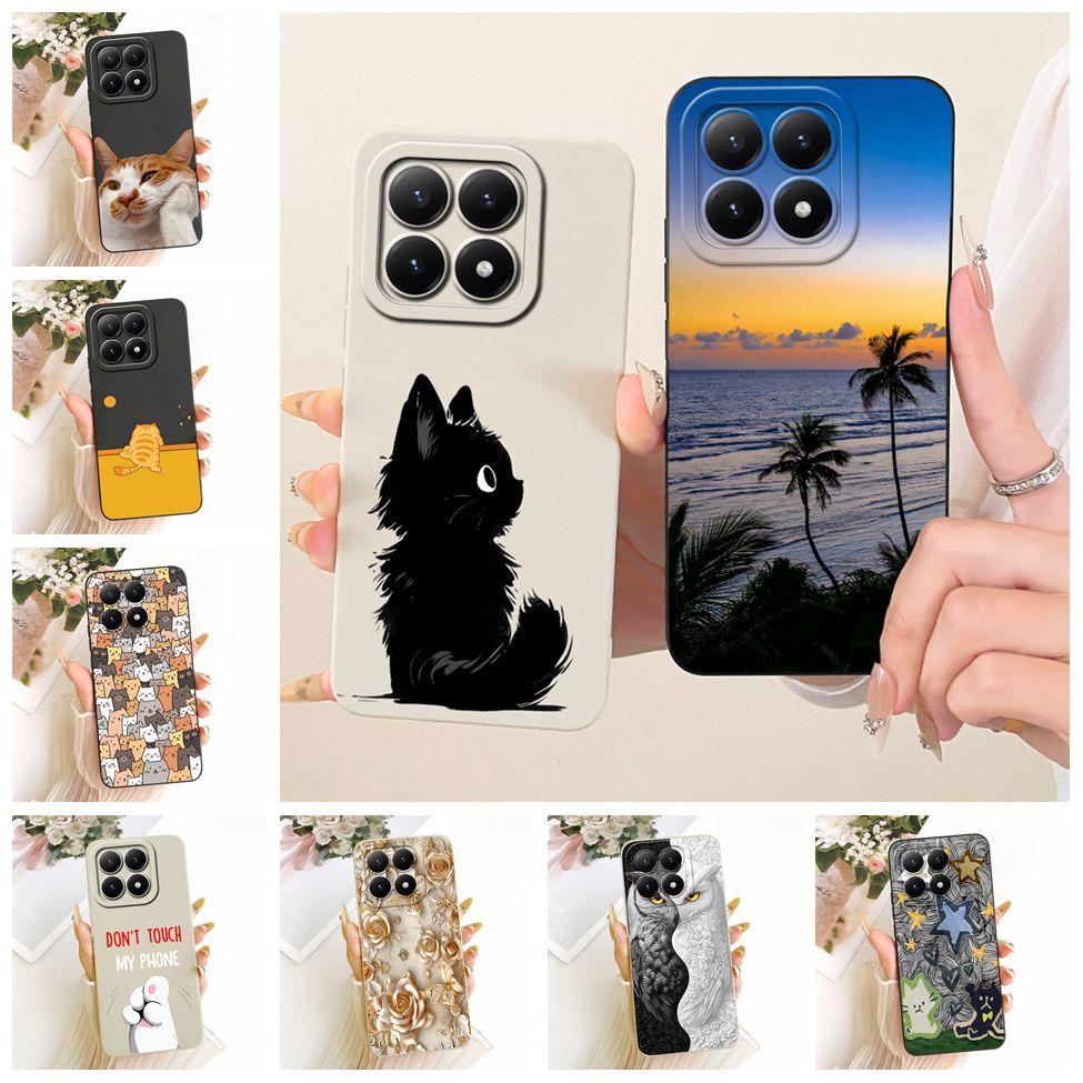 Casing For Xiaomi 15T 5G Cover Silicone Luxury Fashion Flowers Kawaii Cute Painted Shockproof Phone Case 25069PTEBG