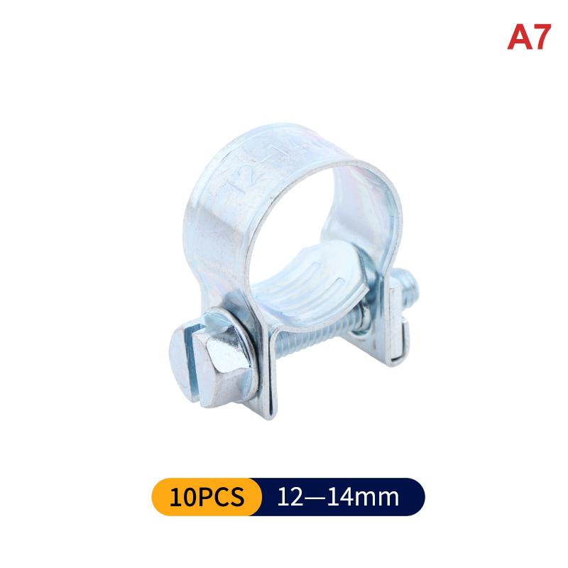 10Pcs Hose Clips Fuel Line Small Fuel Line Jubilee Hose Clips Clamp Diesel Petrol Pipe Coolant Radiator Water Pipe Clamps
