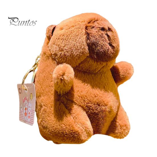 Capybara Turtle Plush Toy Cute Backpack Keychain Pendant Stuffed Animal Super Soft Doll Hanging Pendant