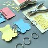 Single Hole Puncher Loose Leaf Binder Rings Small Metal Office Book Rings Single Hole Puncher for Index Cards Scrapbooks