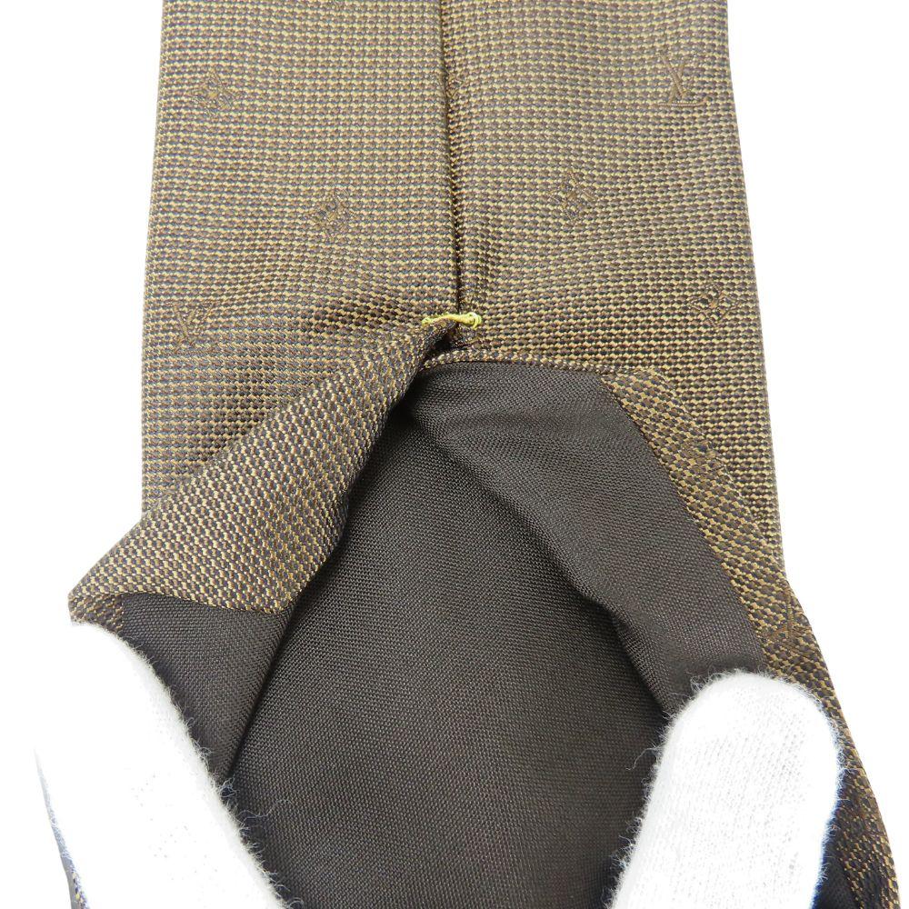 Used LOUIS VUITTON tie Monogram silk Brown suit