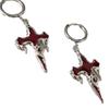 Dark Gothic Punk Flame Lava Cross Earrings - Y2K Retro Hot Girl Style