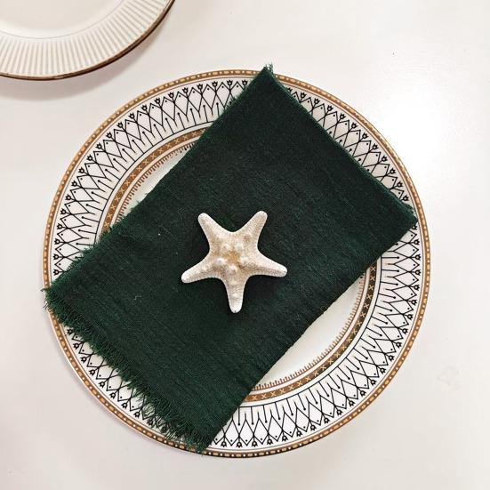 Nordic Fringed Cotton Napkin Tassel Dinner Napkins for Wedding Party Soft Absorbent Reusable Elegant Table Decor for Home Restaurant