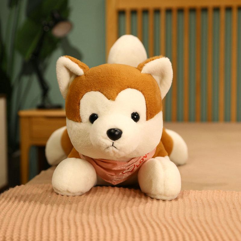 Zachte Japanse Akita Hond Pluche Speelgoed Knuffeldieren Levensgetrouwe Shiba Inu Hond Kussen Knuffels Cadeau Voor Kinderen Baby Knuffels Knuffelbaar about 40cm