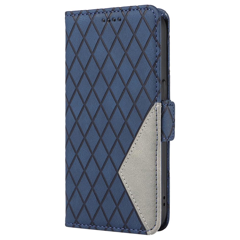 For Motorola Edge 50 Pro 5G Case Rhombus Splicing Color Leather Phone Cover