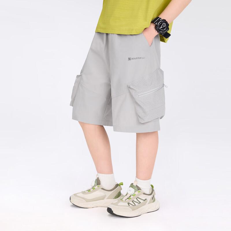Boys' Breathable Cargo Shorts with Zipper Pockets