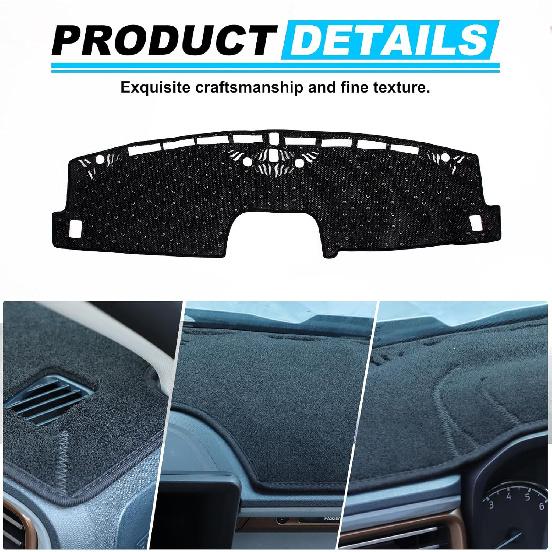 Dashboard Cover Mat Dash Mat Compatible with 2025 2024 2023 2022 Ford Maverick,Polyester Dashboard Cover Sun Shade Pad,Suede Car Anti-Slip Dash Board