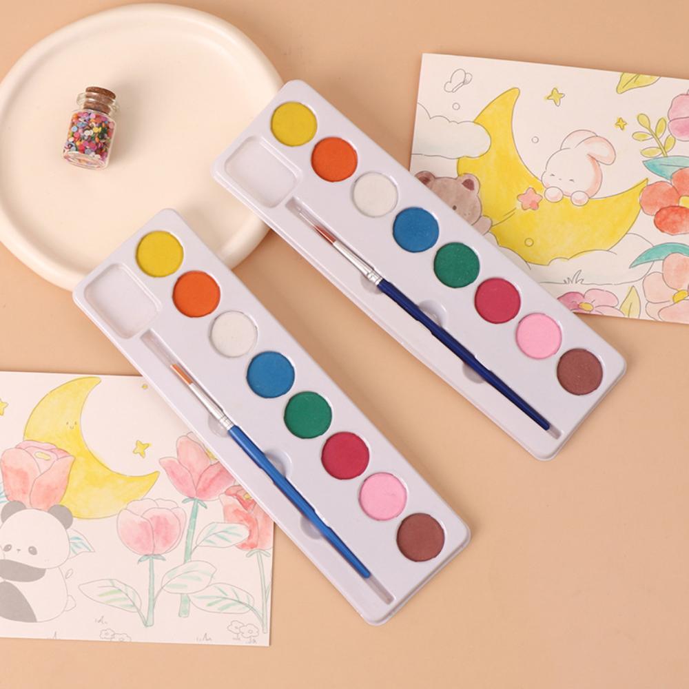 Solid Watercolor Paint Portable Watercolor Paint Set Painting Box Set Transparent Mini Portable Watercolor Set For Diy Painting