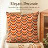 Art Seigaiha Pattern Cushion Cover Natural Linen Organic Fabric DoubleSided Printing Sofa Home Decor Gift Pillow Case