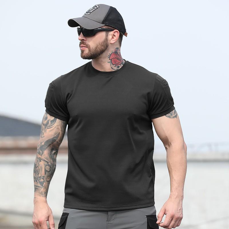 Physical Training Clothes Short-sleeved Men's Quick-dry Round-collar Sports Running Military T-shirt