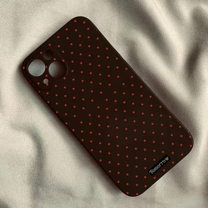 Small Polka Dot Phone Case For iPhone 17 Air 16 E 15 14 13 12 11 Pro Max Plus Mini SE 2020 2022 Shockproof Cover Fundas