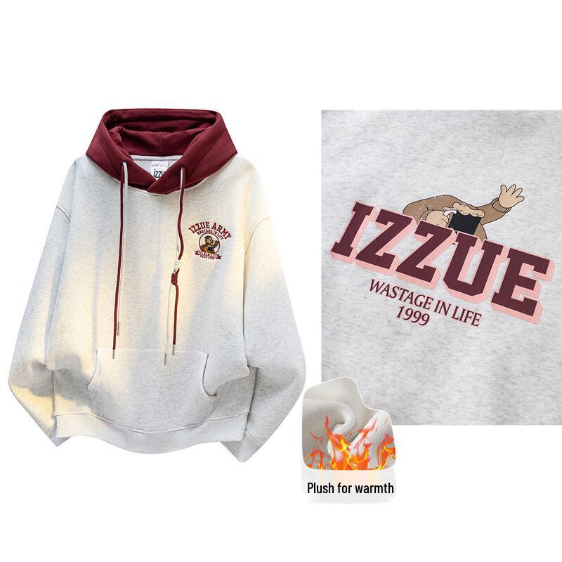 Izzue It Damen Fleecegefütterter Hoodie mit Bärengrafik