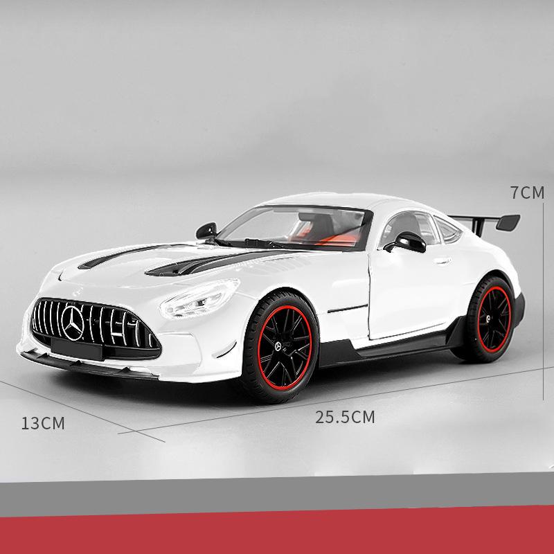 

Большой 1:18 Mercedes Benz GTR Миниатюрная коллекция Моделирование литой легкосплавной машинки Звуковые и световые игрушки для детей Подарки белый