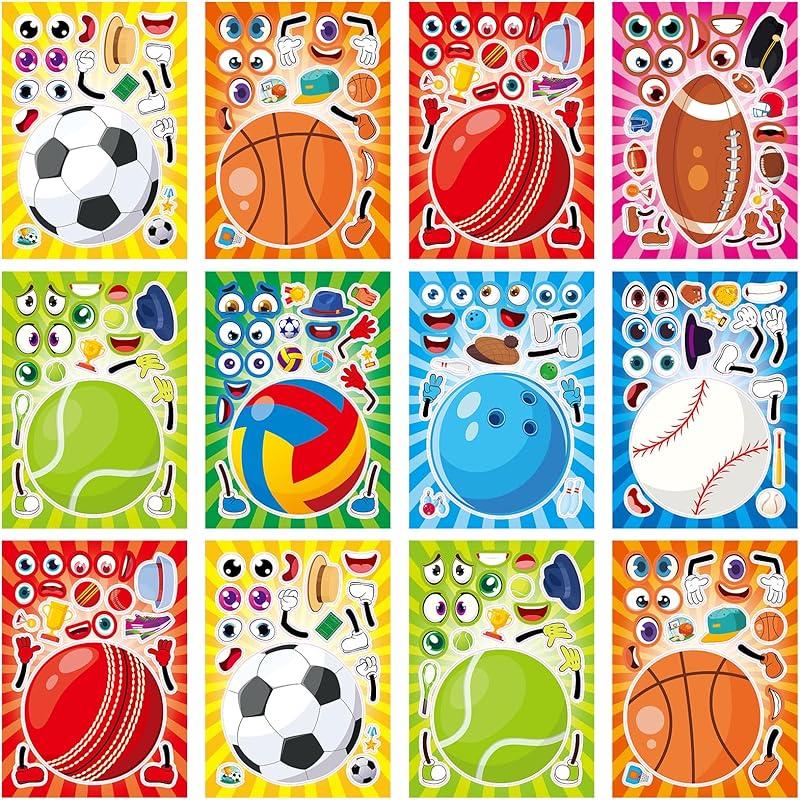 24 Sheets 8.27''×5.9'' Make Your Own Robot Stickers for Kids Toddlers, Make a Face Stickers for Kids Party Favors Activities