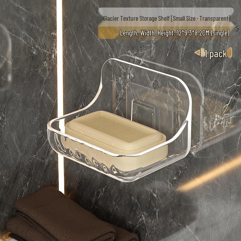 Punch-Free Wall-Mounted Bathroom Storage Shelf for Toiletries and Cosmetics