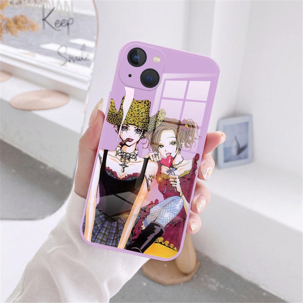 

Чохол для телефону NaNa Osaki з аніме для iPhone 11 12 13 Pro Max X XR XS MAX X 8 7 SE20 12 13 Міні фіолетовий світловідбиваючий чохол із загартованого скла iPhone 13 Mini