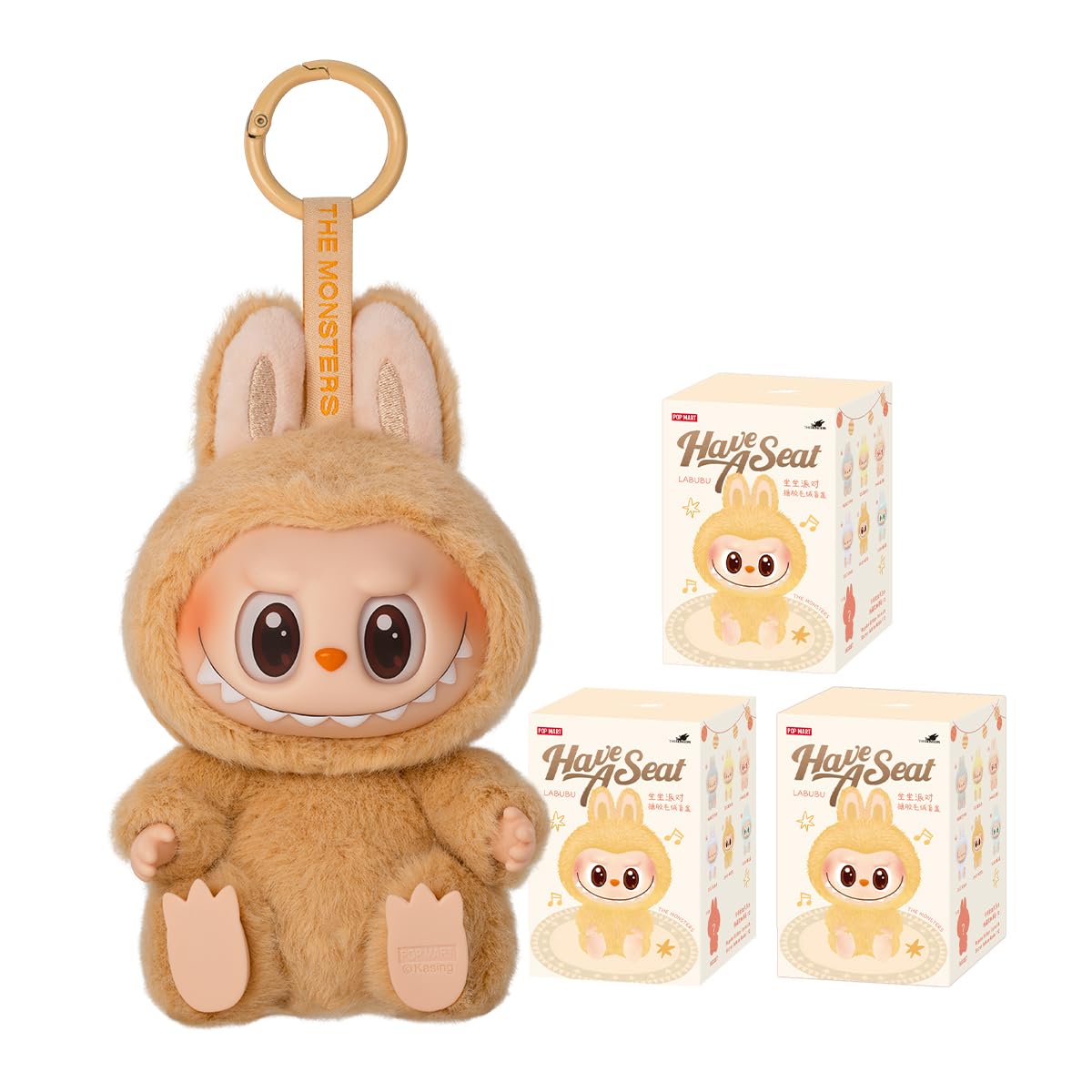 

POP MART THE MONSTERS Have a Seat Vinyl Plush Blind Box Pop Mart Gachapon Blind Box Figure Plastic Model Premium Toy Soft Vinyl Original Character