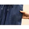 Frühling Herbst Jeans für Damen High Waist Weites Bein Hosen Damen Locker Jeans Elastischer Bund Denim Hosen Blau